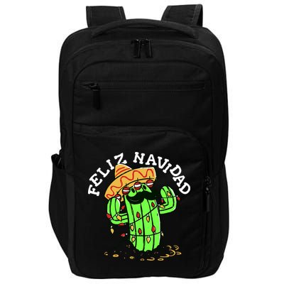Feliz Navidad Merry Christmas Cactus Funny Humor Spanish Impact Tech Backpack