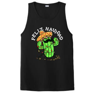 Feliz Navidad Merry Christmas Cactus Funny Humor Spanish PosiCharge Competitor Tank