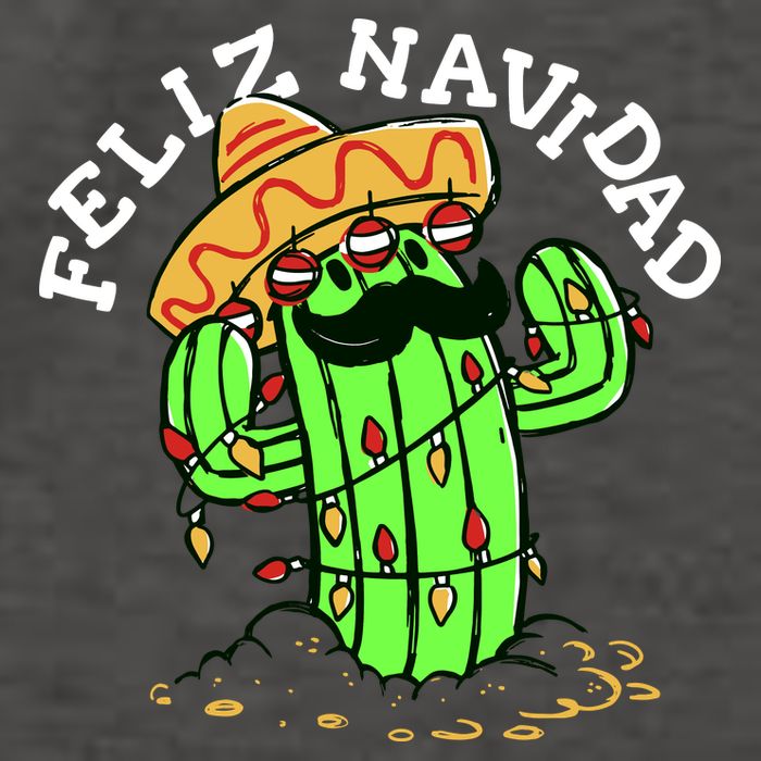 Feliz Navidad Merry Christmas Cactus Funny Humor Spanish Vector Backpack