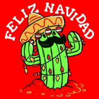 Feliz Navidad Merry Christmas Cactus Funny Humor Spanish USA-Made Doggie Bandana