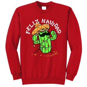 Feliz Navidad Merry Christmas Cactus Funny Humor Spanish Sweatshirt