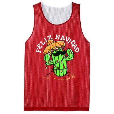 Feliz Navidad Merry Christmas Cactus Funny Humor Spanish Mesh Reversible Basketball Jersey Tank