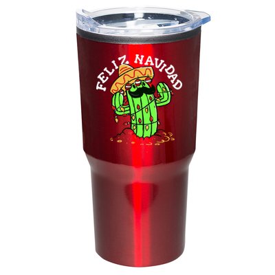 Feliz Navidad Merry Christmas Cactus Funny Humor Spanish Tumbler