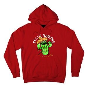 Feliz Navidad Merry Christmas Cactus Funny Humor Spanish Tall Hoodie