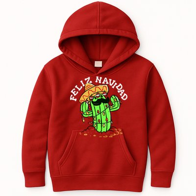 Feliz Navidad Merry Christmas Cactus Funny Humor Spanish Kids Hoodie