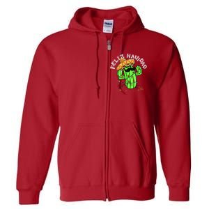 Feliz Navidad Merry Christmas Cactus Funny Humor Spanish Full Zip Hoodie