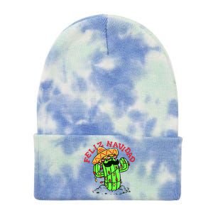 Feliz Navidad Merry Christmas Cactus Funny Humor Spanish Tie Dye 12in Knit Beanie