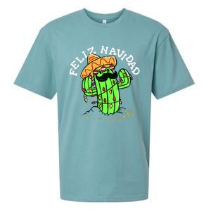 Feliz Navidad Merry Christmas Cactus Funny Humor Spanish Sueded Cloud Jersey T-Shirt