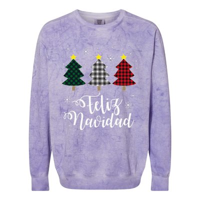 Feliz Navidad Matching Family Christmas Spanish Mexican Xmas Colorblast Crewneck Sweatshirt