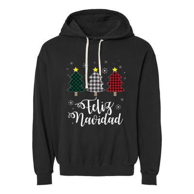 Feliz Navidad Matching Family Christmas Spanish Mexican Xmas Garment-Dyed Fleece Hoodie