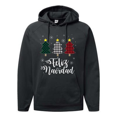 Feliz Navidad Matching Family Christmas Spanish Mexican Xmas Performance Fleece Hoodie