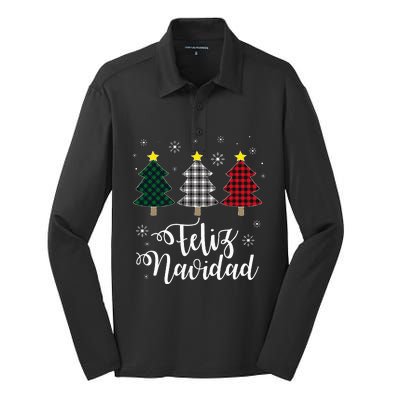 Feliz Navidad Matching Family Christmas Spanish Mexican Xmas Silk Touch Performance Long Sleeve Polo