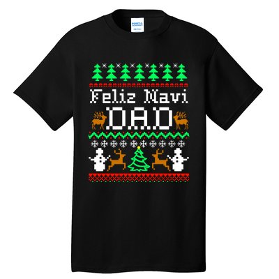 Feliz Navidad Mexican Ugly Christmas Sweater Tall T-Shirt