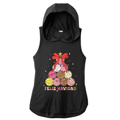 Feliz Navidad Matching Family Spanish Christmas Tree Mexican Ladies PosiCharge Tri-Blend Wicking Draft Hoodie Tank