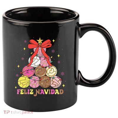 Feliz Navidad Matching Family Spanish Christmas Tree Mexican 11oz C Handle Ceramic Mug