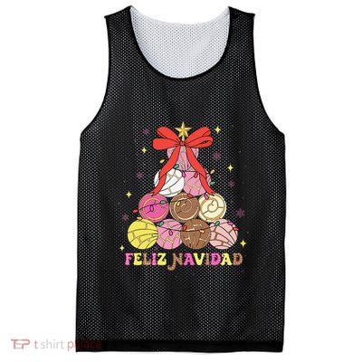 Feliz Navidad Matching Family Spanish Christmas Tree Mexican Mesh Reversible Basketball Jersey Tank