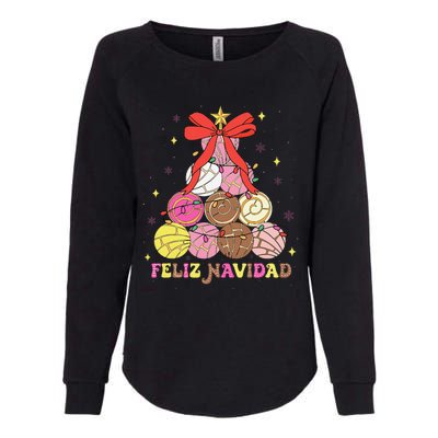 Feliz Navidad Matching Family Spanish Christmas Tree Mexican Womens California Wash Sweatshirt