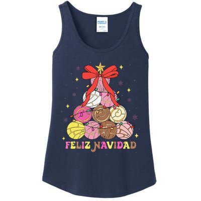 Feliz Navidad Matching Family Spanish Christmas Tree Mexican Ladies Essential Tank