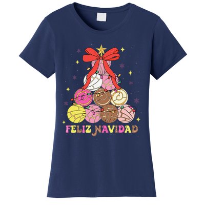 Feliz Navidad Matching Family Spanish Christmas Tree Mexican Women's T-Shirt