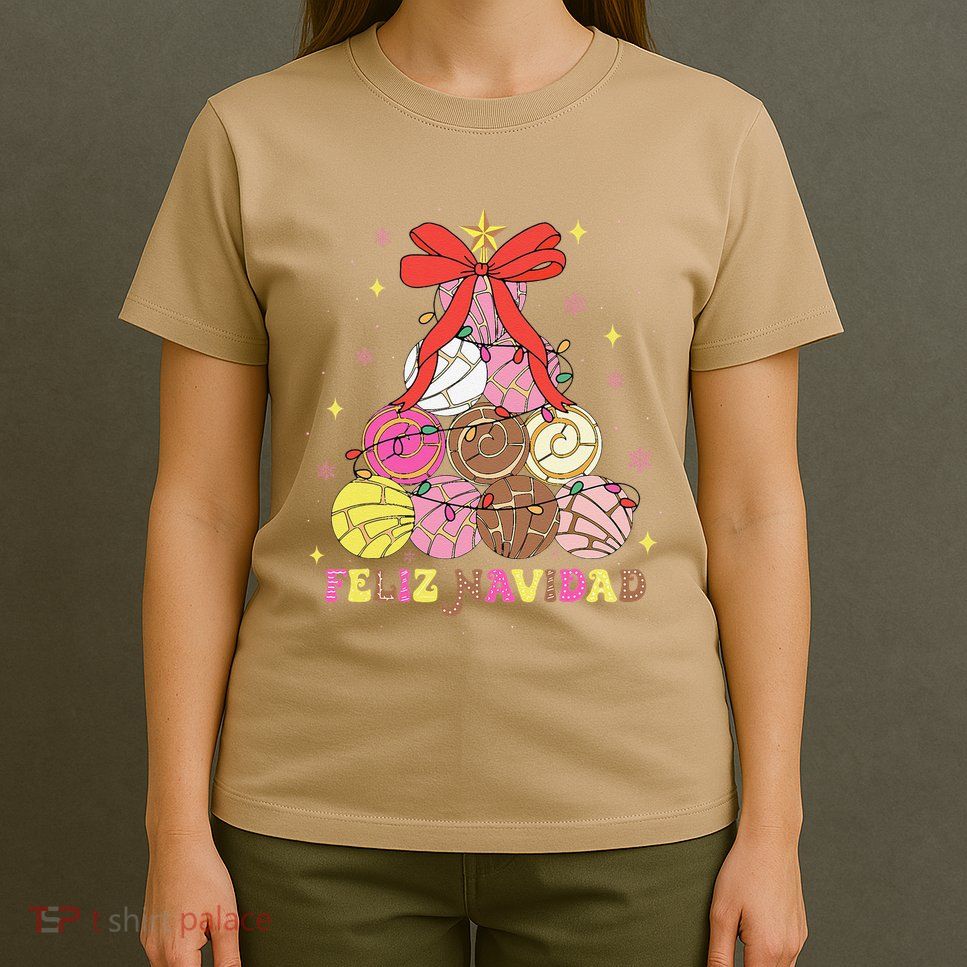Feliz Navidad Matching Family Spanish Christmas Tree Mexican T-Shirt