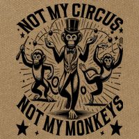 Funny Not My Circus Not My Monkeys Cotton Canvas Backpack