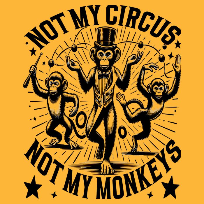 Funny Not My Circus Not My Monkeys Sustainable Knit Beanie