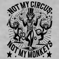 Funny Not My Circus Not My Monkeys Ladies PosiCharge Tri-Blend Wicking Tank