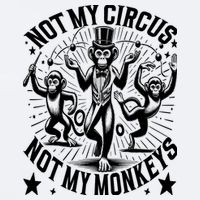 Funny Not My Circus Not My Monkeys Sueded Cloud Jersey T-Shirt