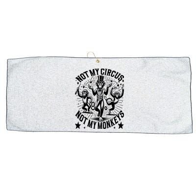 Funny Not My Circus Not My Monkeys Large Microfiber Waffle Golf Towel