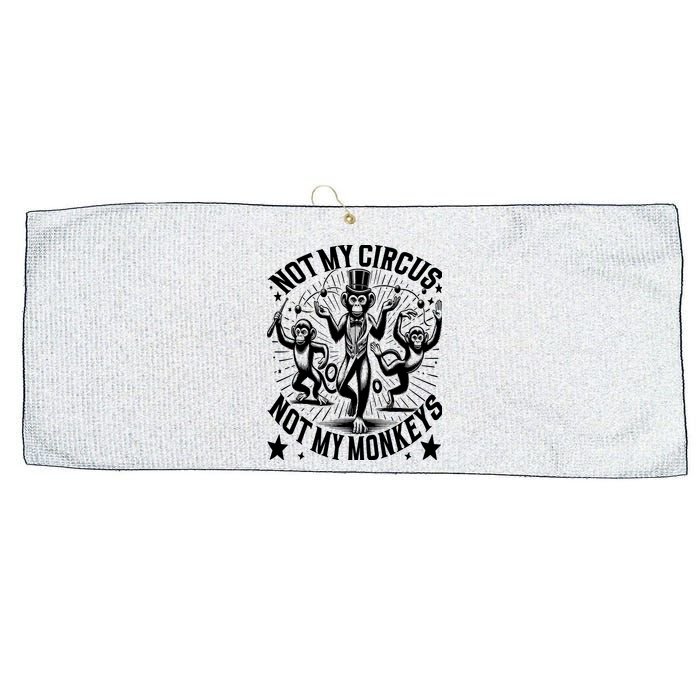 Funny Not My Circus Not My Monkeys Large Microfiber Waffle Golf Towel