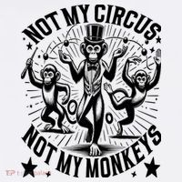 Funny Not My Circus Not My Monkeys Wool Snapback Cap