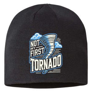 Funny Not My First Tornado Retro Storm Chaser Sustainable Beanie