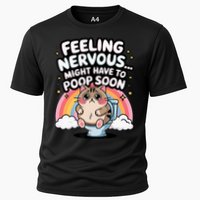 Feeling Nervous Might Have To Poop Soon Funny Saying  Cooling Performance Crew T-Shirt