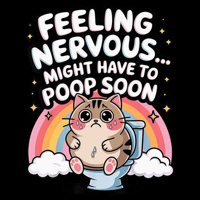 Feeling Nervous Might Have To Poop Soon Funny Saying  Cooling Performance Long Sleeve Crew