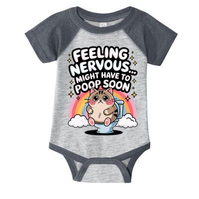 Feeling Nervous Might Have To Poop Soon Funny Saying  Infant Baby Jersey Bodysuit
