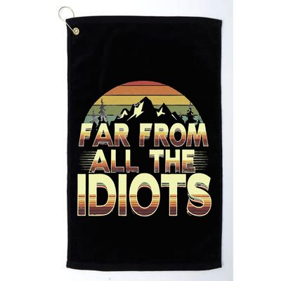 Funny Nature Meme Far From All The Idiots Funny Hiking Memes Golf Towel