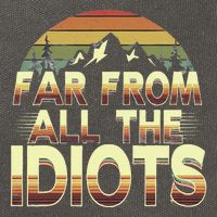 Funny Nature Meme Far From All The Idiots Funny Hiking Memes Cotton Canvas Backpack