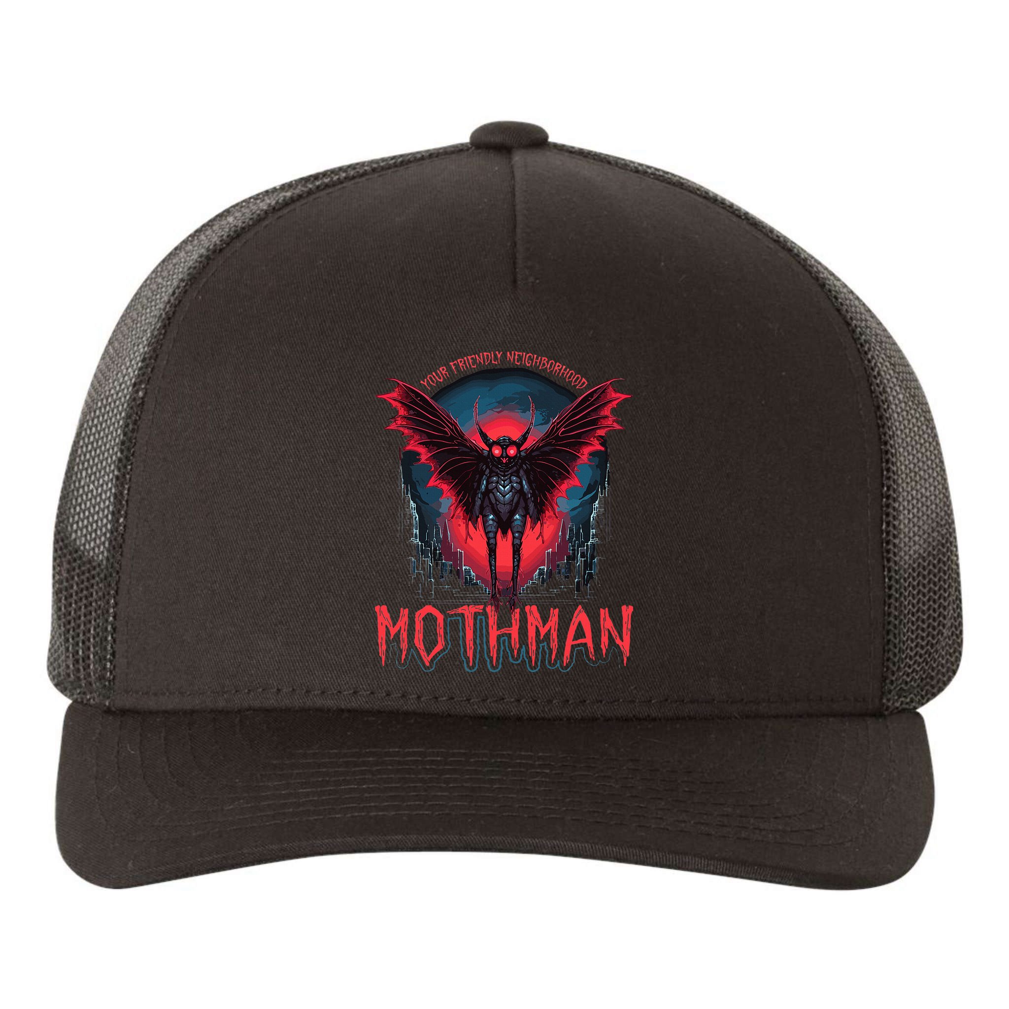 Friendly Neighborhood Mothman Cryptid Yupoong Adult 5-Panel Trucker Hat