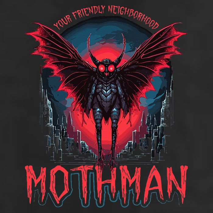 Friendly Neighborhood Mothman Cryptid Adult Drive Performance Visor