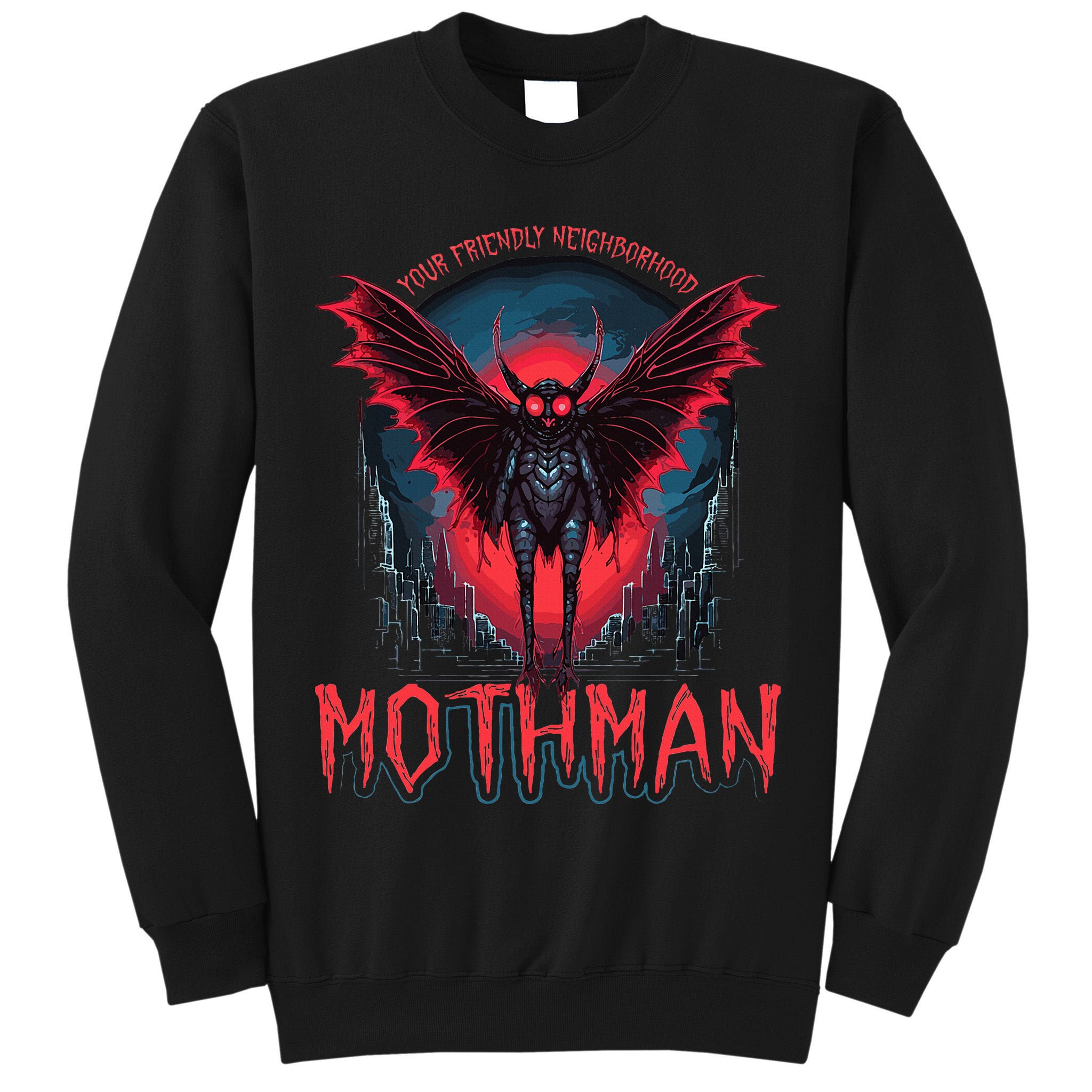 Friendly Neighborhood Mothman Cryptid Tall Sweatshirt
