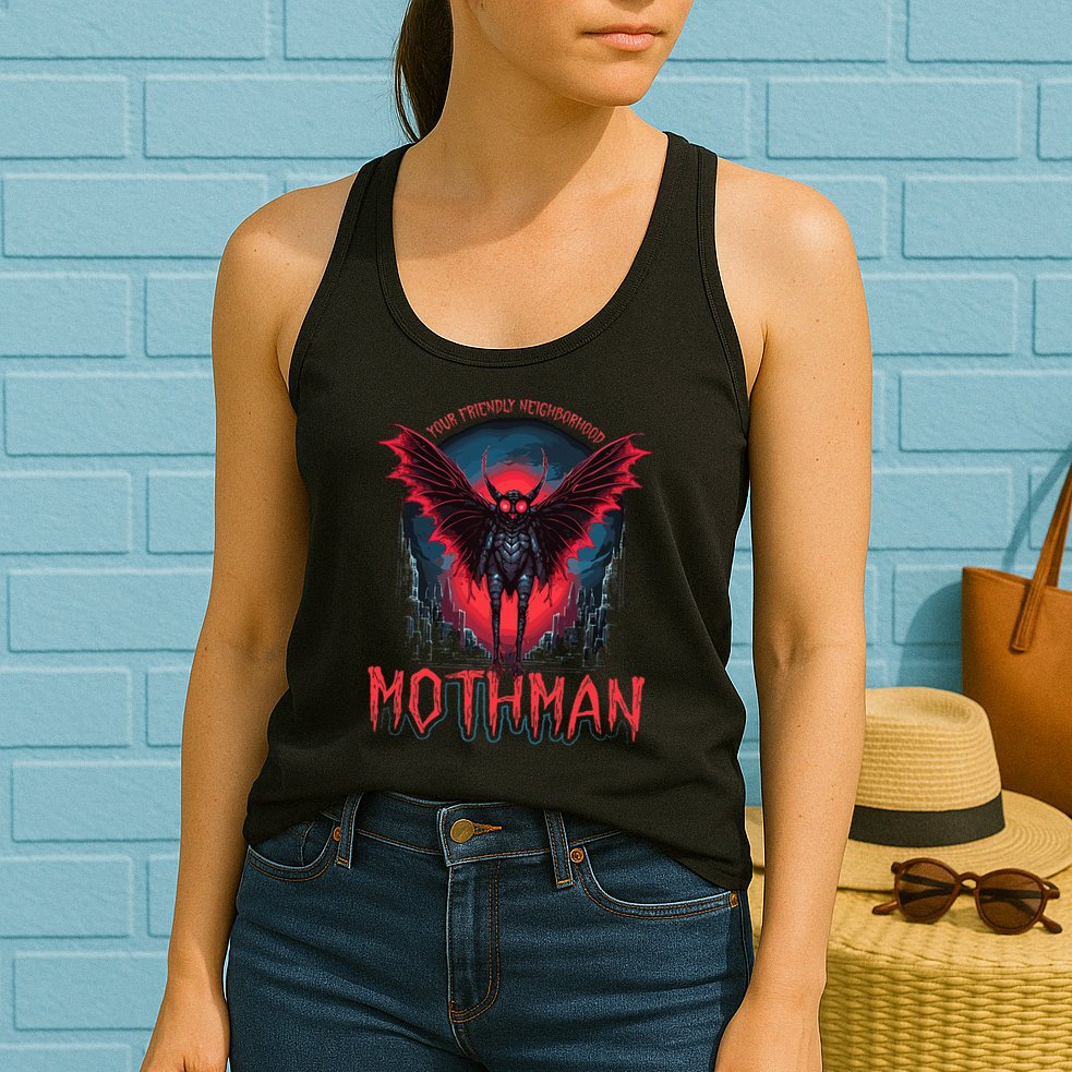 Friendly Neighborhood Mothman Cryptid Womens Tank Top