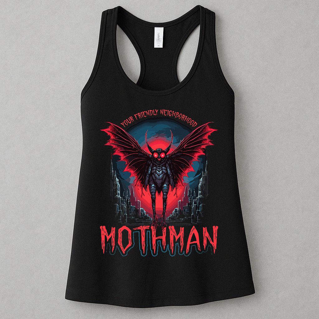 Friendly Neighborhood Mothman Cryptid Womens Tank Top