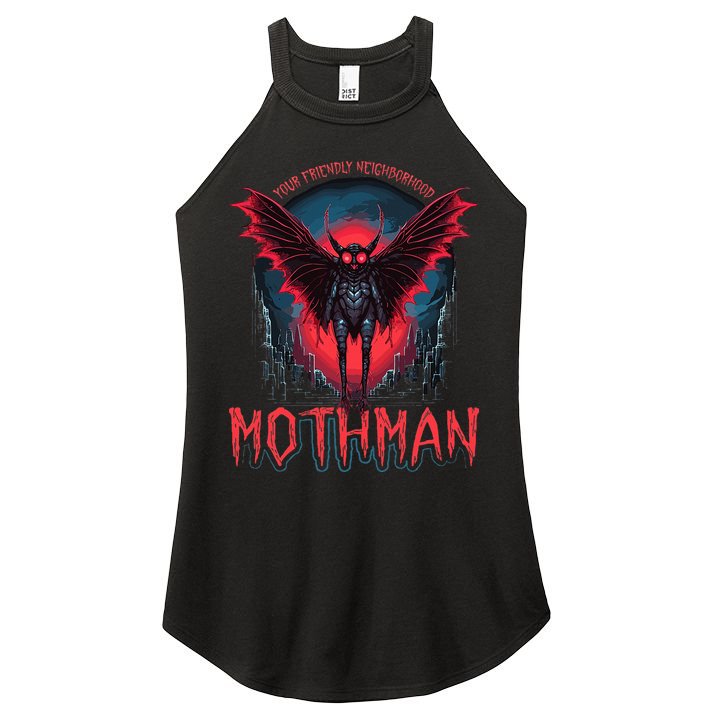 Friendly Neighborhood Mothman Cryptid Women's Perfect Tri Rocker Tank