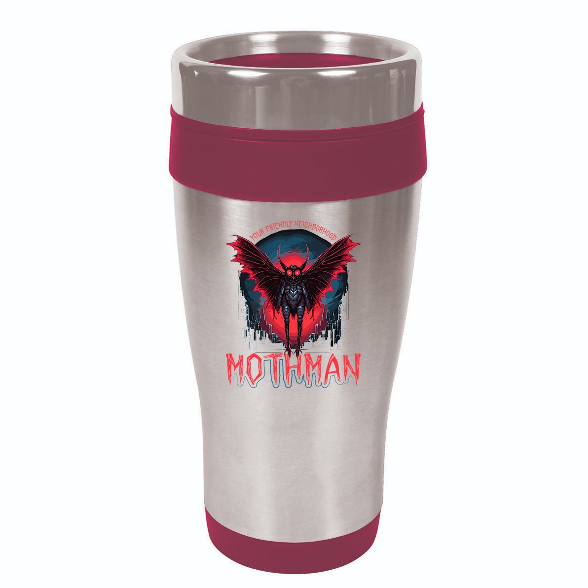 Friendly Neighborhood Mothman Cryptid 16oz Travel Tumbler