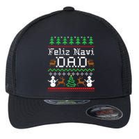 Feliz Navidad Mexican Spanish Ugly Christmas Sweater Flexfit Unipanel Trucker Cap