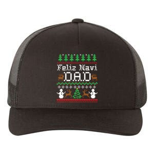 Feliz Navidad Mexican Spanish Ugly Christmas Sweater Yupoong Adult 5-Panel Trucker Hat