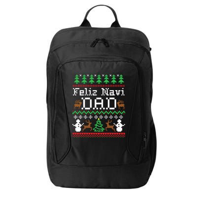 Feliz Navidad Mexican Spanish Ugly Christmas Sweater City Backpack