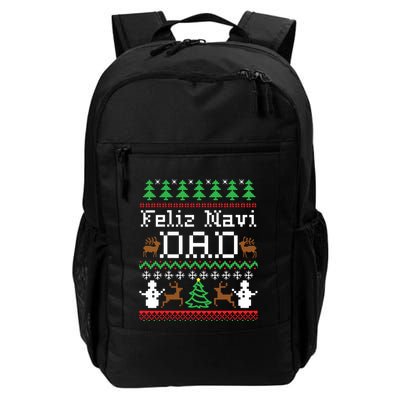 Feliz Navidad Mexican Spanish Ugly Christmas Sweater Backpack
