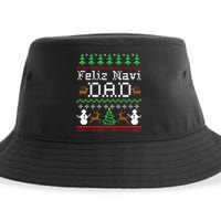 Feliz Navidad Mexican Spanish Ugly Christmas Sweater Sustainable Bucket Hat