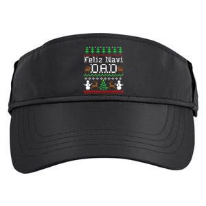 Feliz Navidad Mexican Spanish Ugly Christmas Sweater Adult Drive Performance Visor